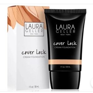 NIB $38 Laura Geller Foundation Cover Lock Cream Foundation In Sand